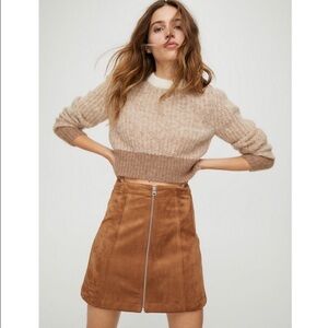 Wilfred Free Zip Suede Skirt